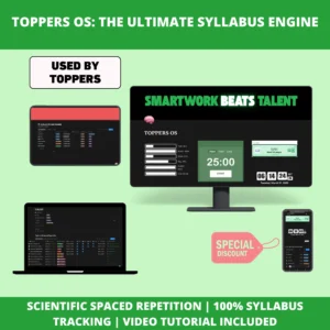 TOPPER'S OS complete study operating system for competitive exams